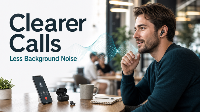 Clearer calls with less background noise wireless earbuds blog cover
