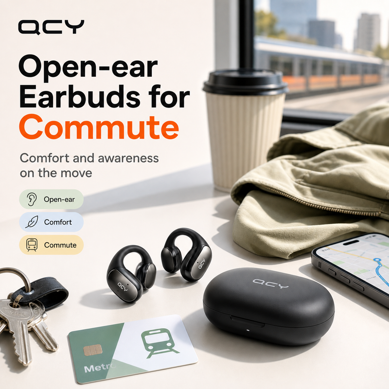 QCY Crossky C50 open-ear earbuds for commute