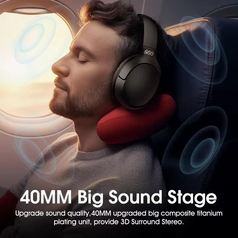 QCY H2 Pro Wireless Headphones, 70H Playtime, 40mm Bass Driver