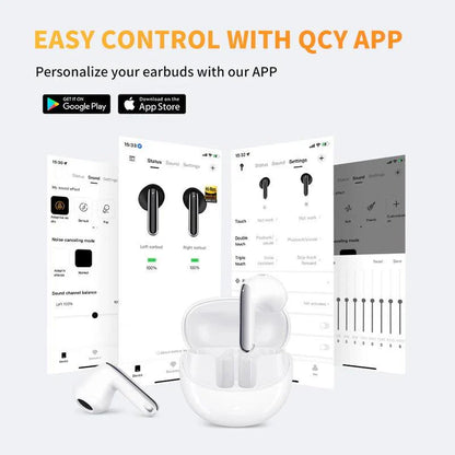 QCY AilyBuds Pro+ True Wireless Earbuds, Adaptive ANC, Hi-Res Audio