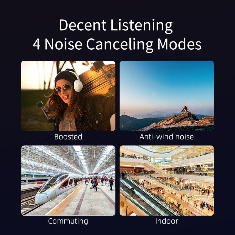 QCY H3 Wireless Headphones, 43dB Hybrid ANC, 60H Playtime