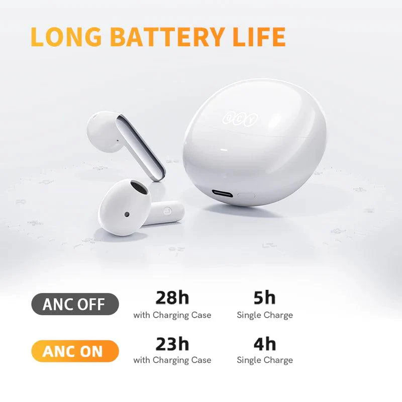 QCY AilyBuds Pro+ True Wireless Earbuds, Adaptive ANC, Hi-Res Audio