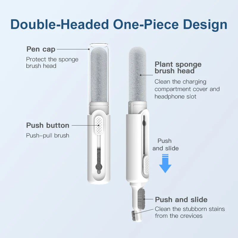 Earbuds Cleaning Pen Retractable Dual Tip