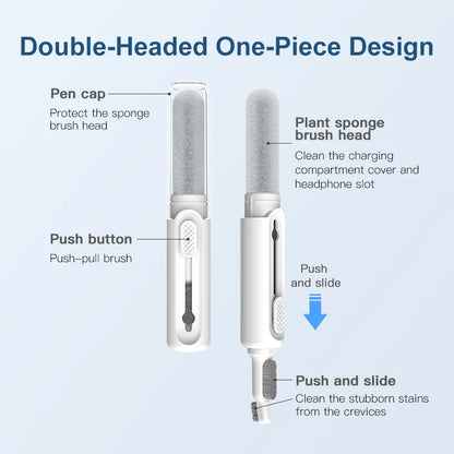 Earbuds Cleaning Pen Retractable Dual Tip