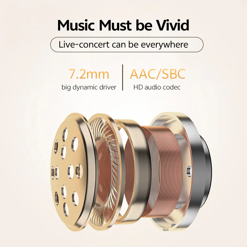 QCY T13 True Wireless Earbuds, ENC Noise Cancelling, 40H Playtime